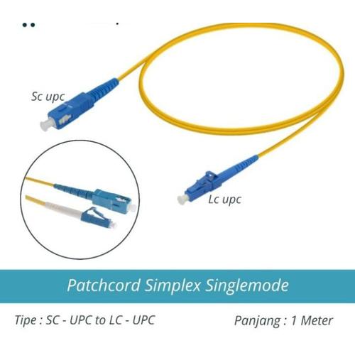 Jual Patchcord Fiber Optik Simplex SM SC UPC to LC UPC Panjang 1 Mtr ...