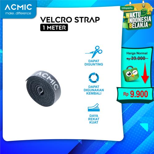 Foto Produk ACMIC VELCRO STRAP CABLE TIE ORGANIZER Pengikat Perekat Kabel Holder - 1 Meter dari ACMIC Official Store