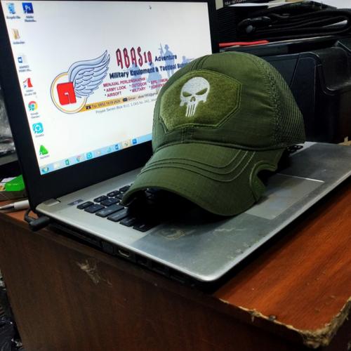 Jual Topi caps tactical Punisher Green 