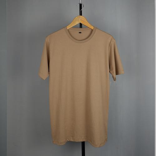 Jual baju kaos polos cotton combed 30s - coklat susu, XXL - Kota