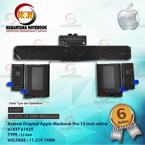 Jual Baterai Original Apple Macbook Pro 13 Inch RETINA A1437 A1425 ...