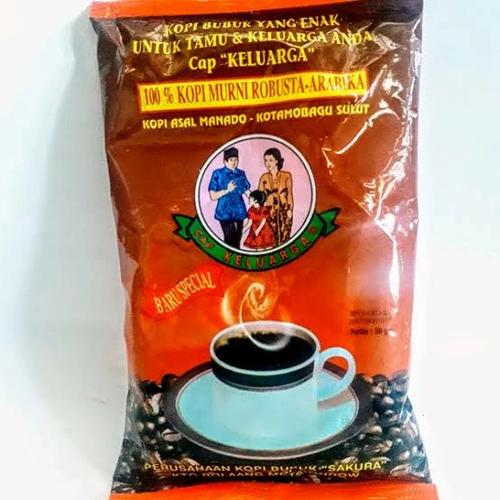 Jual Kopi Robusta Arabika Cap Keluarga Khas Manado Sulawesi Utara 125gr