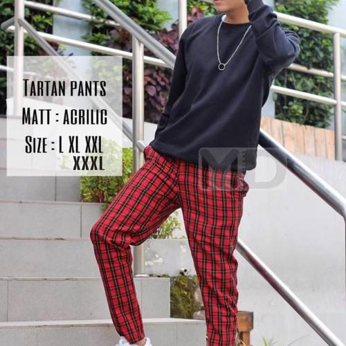 jumbo tartan celana flanel xxxl 
