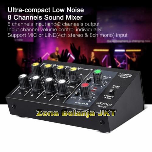 Jual Mini Mixer Audio Console Karaoke 8Channel Input Mic Line Jakarta