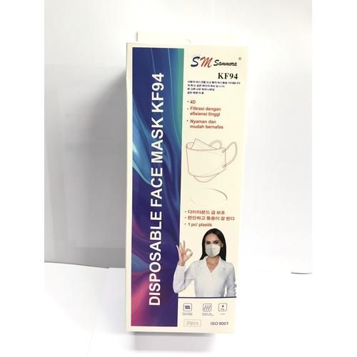 Gambar Masker KF94 / FISH TYPE KN 95 PROTECTIVE MASK / 1 box isi 20 /Sammora - Biru Muda dari Vintaco Jakarta Barat Tokopedia