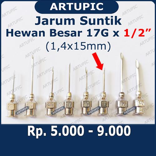 Gambar Jarum Suntik Hewan Besar 17G x 1/2 inch Vaksin Sapi Babi Kuda Needle dari ArtupicPeralatanPeternak Kota Tangerang Selatan Tokopedia