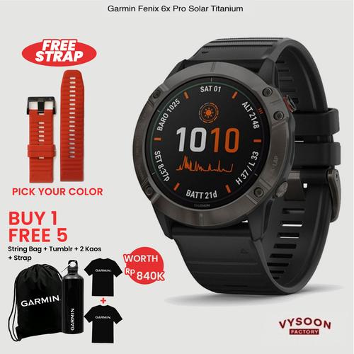 Jual Garmin Fenix 6X Pro Solar Titanium Carbon Gray DLC w/ Black Band -  Kota Bandung - Vysoon Strap Factory | Tokopedia