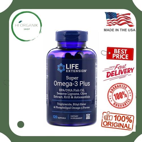 Jual life extension Super Omega 3 Plus With Krill \u0026 Astaxanthin 120 Softgel  - Kota Makassar - Harapan Indah Organik | Tokopedia