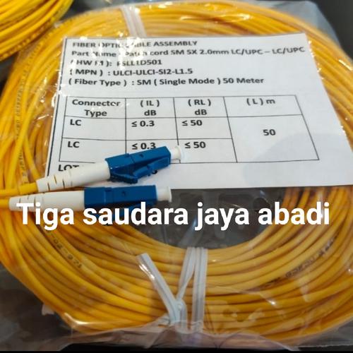 Jual PATCHCORD LC to LC SingleMode 50meter / Fiber Optic Cable LC-LC ...