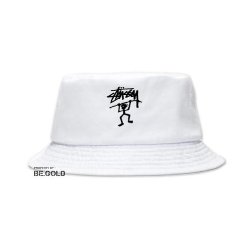 STUSSY WARRIOR MAN BUCKET HAT WHITE 
