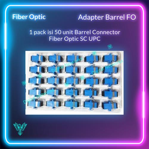 Jual Fiber Optic Adapter Barrel Connector SC UPC 1 PACK ISI 50 UNIT ...