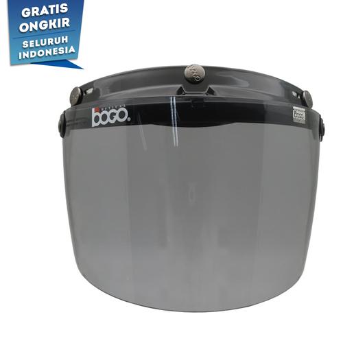 Gambar Visor/Kaca Helm Retro Bogo Flat datar Smoke Original dari Helm Cargloss Kab. Bogor Tokopedia