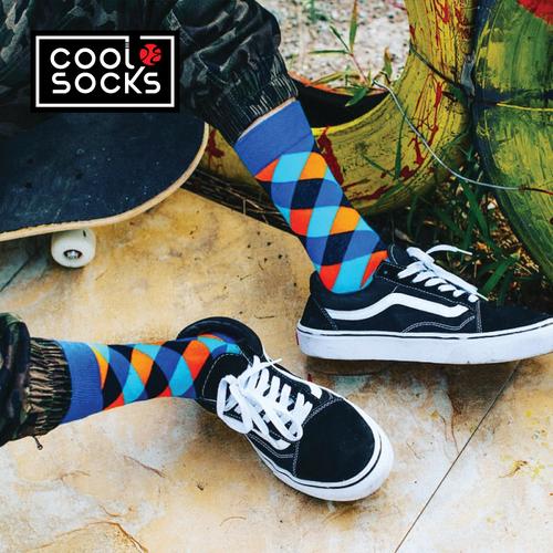 Gambar CoolDeSocks Original | Kaos Kaki Motif - Checkered Neo - Blue (C) dari CoolDeSocks Official Jakarta Barat Tokopedia