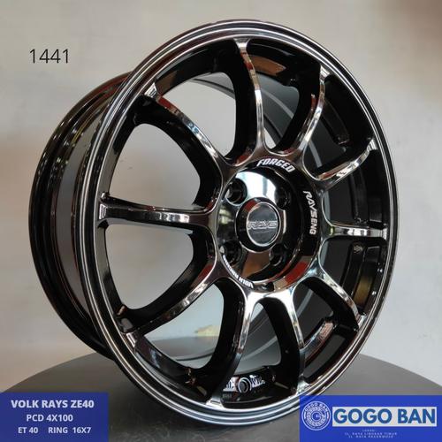 Jual Volk Rays Ze40 R16 PCD100 Black Glossy - Kab. Sidoarjo - Gogo 