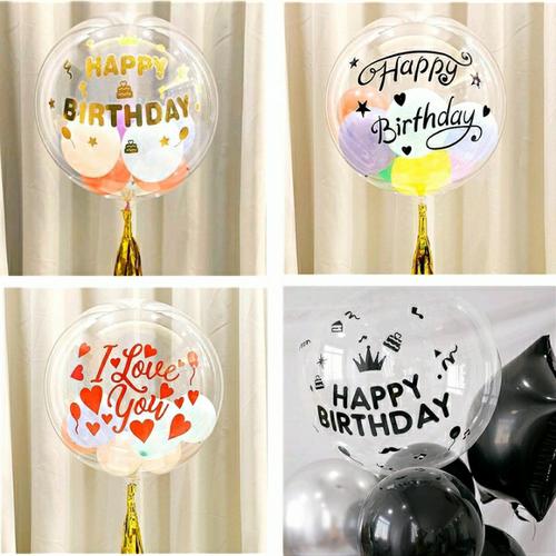 Gambar Stiker Happy Birthday / I love you / Happy new year Balon Bobo - ycp 005 gold dari Ivoryshop Kota Bandung Tokopedia