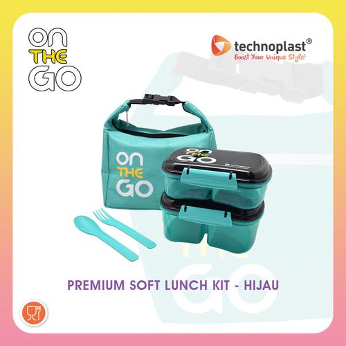 Gambar ONTHEGO PREMIUM SOFT LUNCH KIT / LUNCH BOX SET / TAS BEKAL - Ungu dari Technoplast Kab. Tangerang Tokopedia
