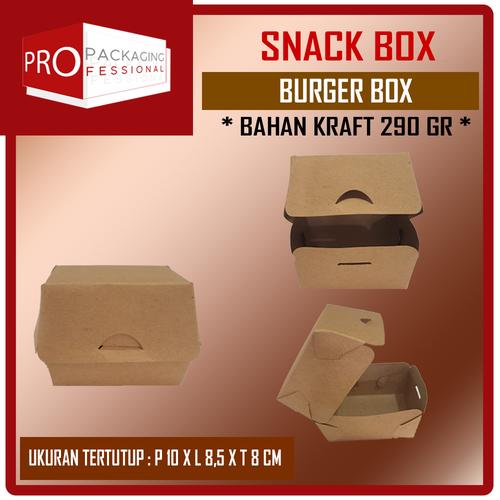 Jual KOTAK BURGER / DUS BURGER / BURGER BOX / SANDWITCH BOX / SNACK BOX
