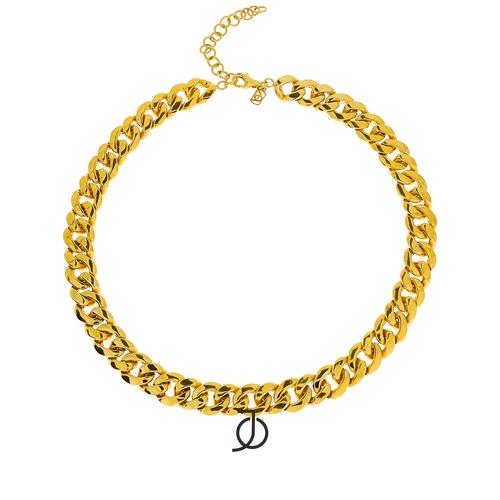 Jo Cuban Chain - 17K YELLOW GOLD, 45CM 