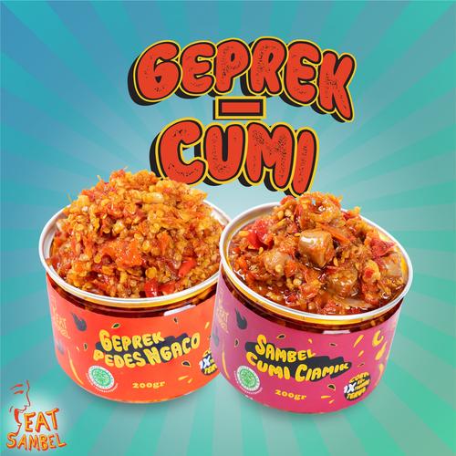 Gambar Set Sambel Jagoan 2 varian Sambel Geprek Sambel Cumi Sambel Ikan Asin - 2 Cumi dari Eatsambel Jakarta Utara Tokopedia