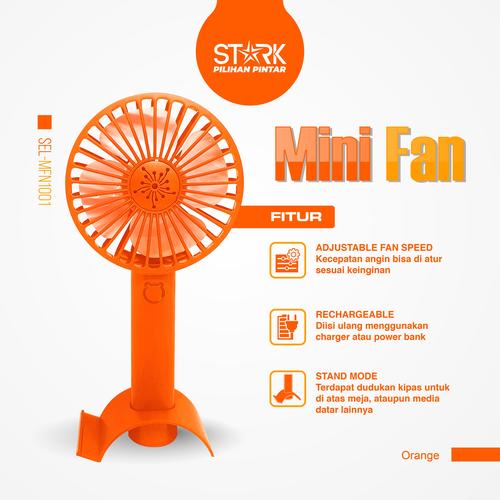 Gambar STARK Mini Portable Fan / Kipas Angin - Orange dari STARK Indonesia Tokopedia