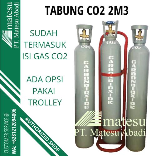 Jual TABUNG CO2 FOOD GRADE 8KG SEAMLESS ANZON TABUNG+TROLLEY