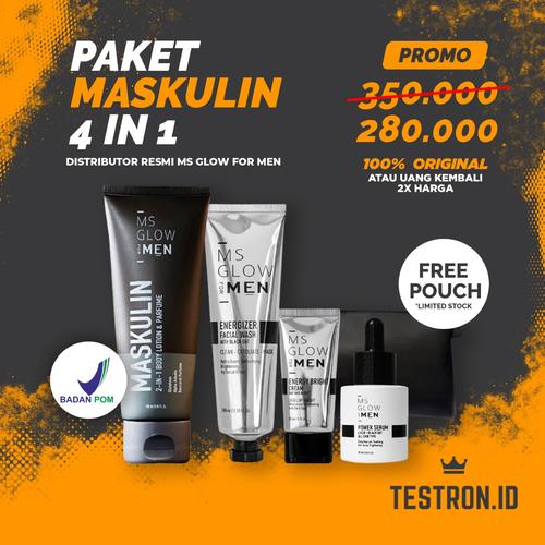 Gambar MS GLOW MEN Paket Maskulin|Maskulin+FacialWash+Serum+BrightCream - Paket Maskulin dari Testron ID Jakarta Barat Tokopedia