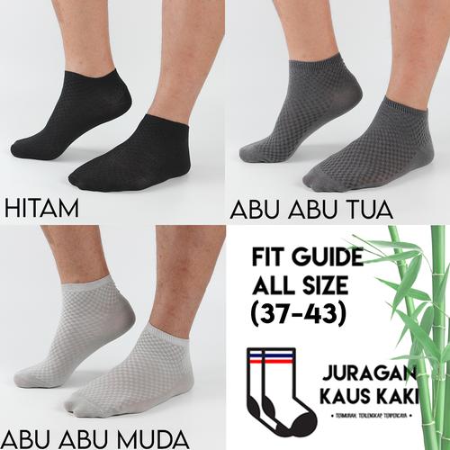 Gambar Kaos Kaki serat bambu arang bamboo pendek semata kaki bambu asli - Hitam dari Juragan kaus kaki Jakarta Barat Tokopedia