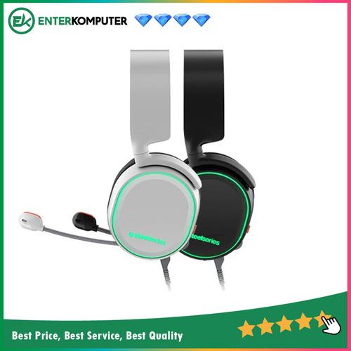Gambar Steelseries Arctis 5 7.1 DTS Headphone:X Black RGB - Black/ White dari Enter Komputer Official Jakarta Pusat Tokopedia