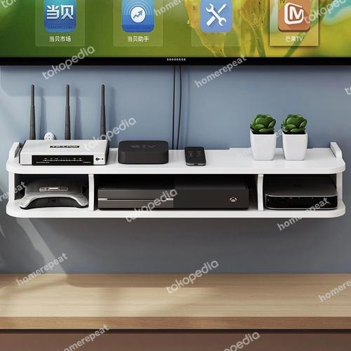 Jual Ambalan Dinding Kayu Wpc Hiasan dinding Tempat Dvd Router Wifi ...