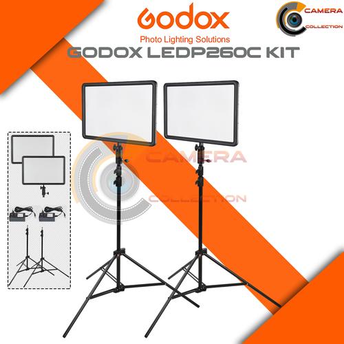 Jual Godox LEDP260C Continuous Video Studio Light Kit Jakarta Pusat