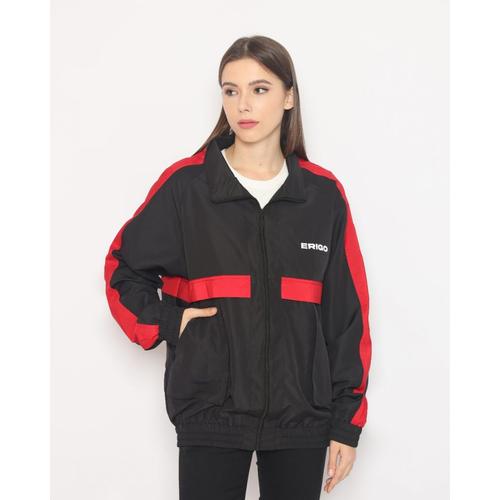 plain red windbreaker