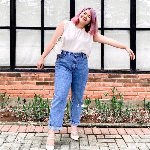 Jual JINISO BOYFRIEND JEANS BIGSIZE 