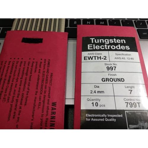 Jual Tungsten electrode 2.4mm EWTH weldcraft Harga 20.000 Kota Tangerang Selatan Crypttech