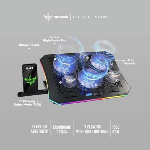 Gambar NYK X8 Artemis Gaming Cooling Pad Cooler Laptop Pendingin Fan Notebook dari Click & Go Kota Bandung Tokopedia
