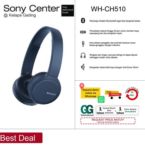 Jual Sony WH-CH510 / WHCH510 / WH CH510 Wireless Headphones - Blue -  Jakarta Utara - Sony Center AS | Tokopedia
