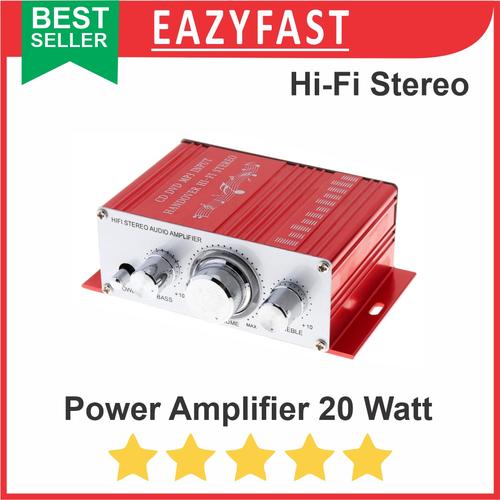 Jual Ampli Mini Power Amplifier Speaker Aktif Stereo HiFi 20W 2