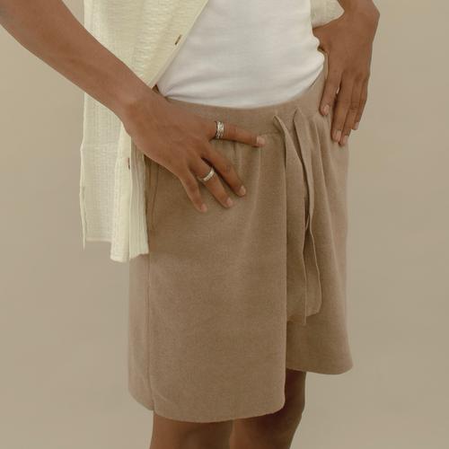 Noir Sur Blanc Men Lounge Shorts Brown 