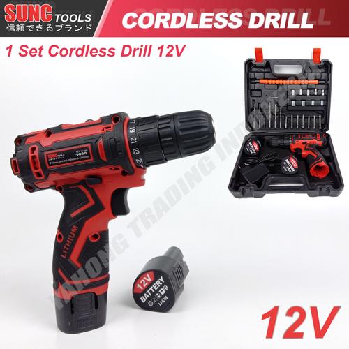 Jual SUNC TOOLS Cordless Drill Set 12V 