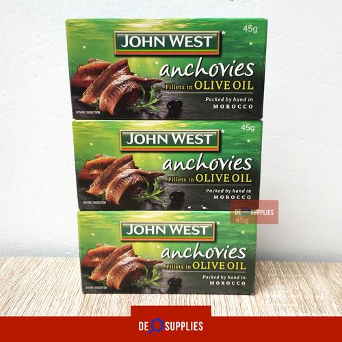 Promo John West Anchovies Fillets in Olive Oil 45gr Anchovy Teri