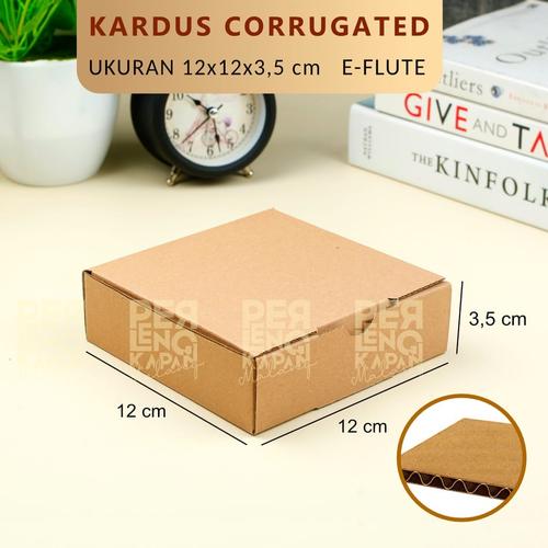 Gambar KARDUS CORRUGATED 12X12X3.5CM | DIE CUT | KOTAK KARTON | BOX PACKING S dari malangperlengkapan Kota Malang Tokopedia