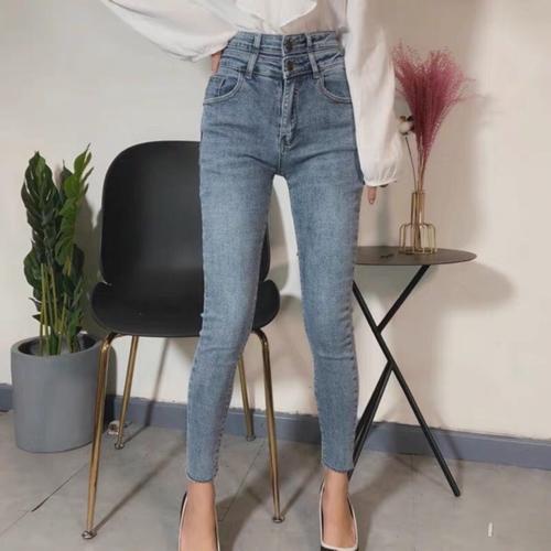 Jual Skinny Jeans Korea Double Button 
