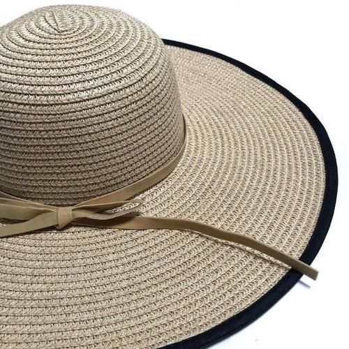 Jual Topi Aura pantai straw hat - Cream 