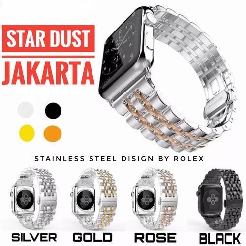 Jual Strap Apple watch Iwatch 7 6 5 SE Milanese Steel design by Rolex -  Rose Gold, 45mm - Jakarta Barat - Star Dust | Tokopedia