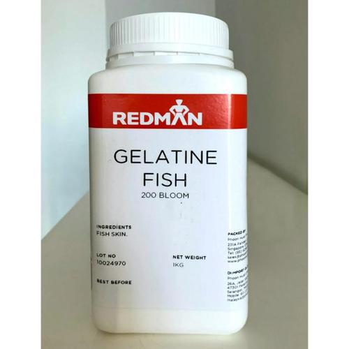 Jual Redman Fish Gelatine Powder 1kg Impor Halal Gelatin Ikan Bubuk