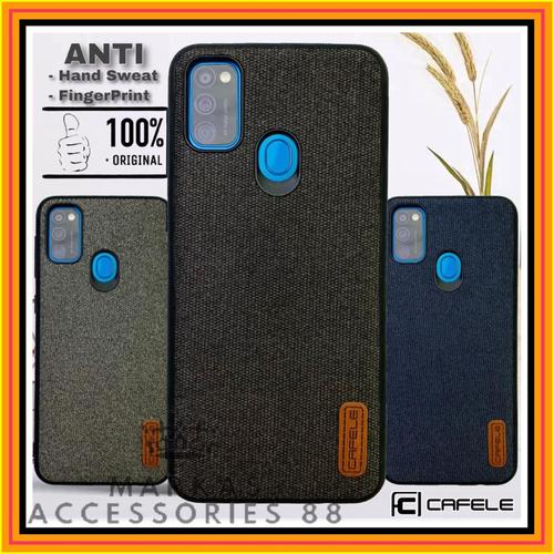 SAMSUNG GALAXY M21 M215 DENIM JEANS FABRIC HARD CASE CAFELE ORIGINAL  Hitam, SAMSUNG M21 di Markas Acc 88 Tokopedia