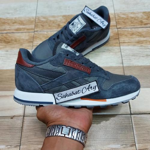 reebok leather grey