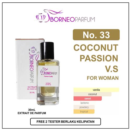 Gambar BORNEO PARFUM No. 33 COCONUT PASSION - Parfum Wanita - 30ml dari Borneo Parfum Kota Balikpapan Tokopedia