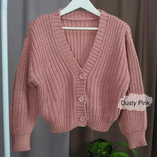 Jual Cardigan Rajut Crop premium wanita 