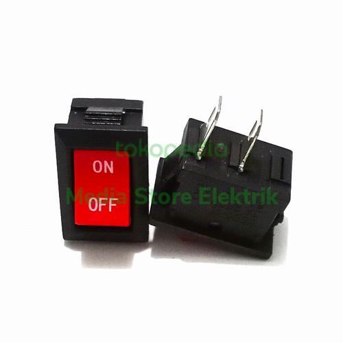 Jual Switch/Saklar On Off Mini Merah 2 Pin/Kaki multiguna tanpa lampu ...