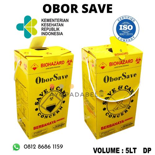Jual SAFETY BOX MEDIS BIOHAZARD 5L IJIN EDAR KEMENKES RI & ISO